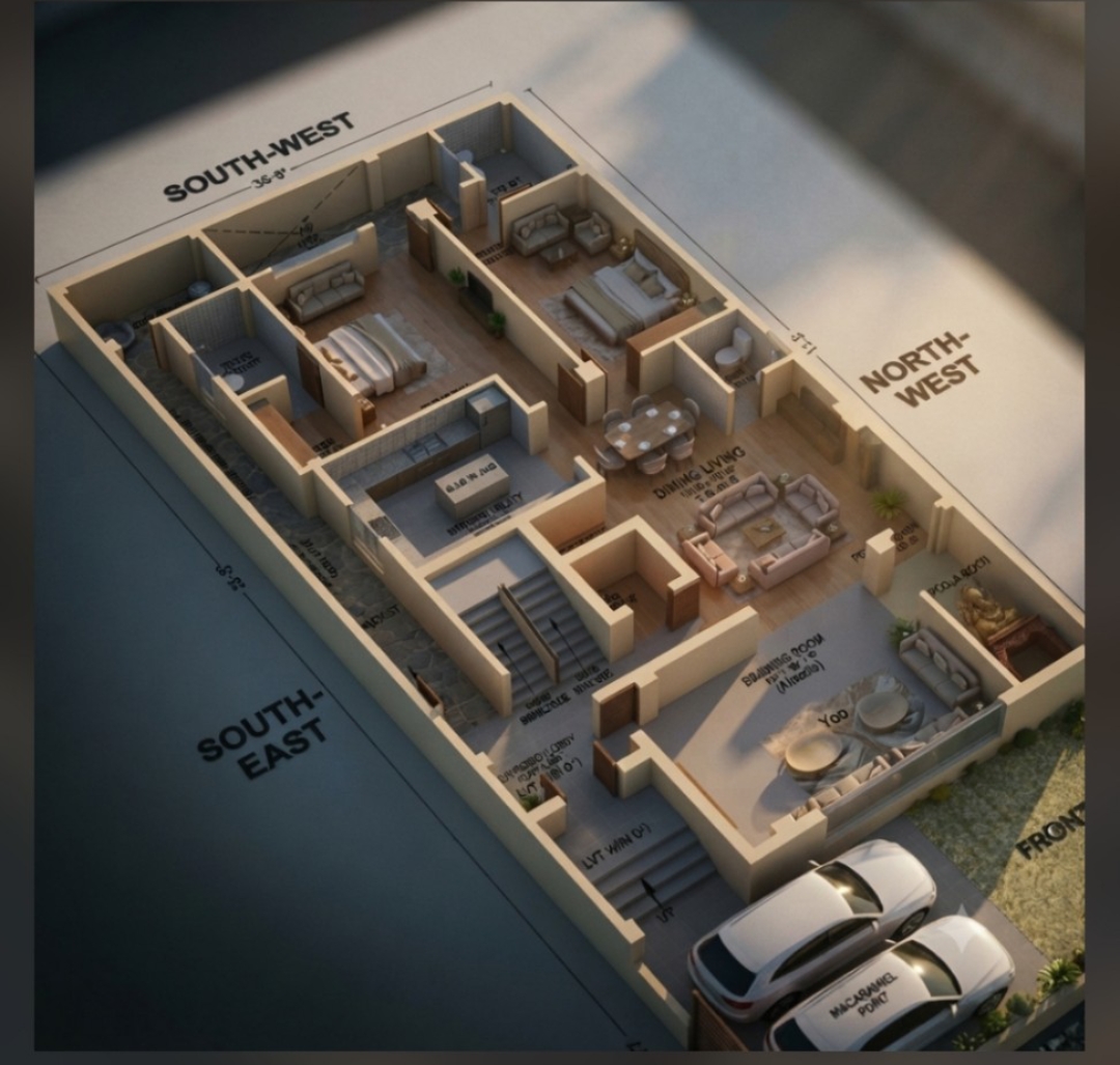 3D Isometric Floor Plan