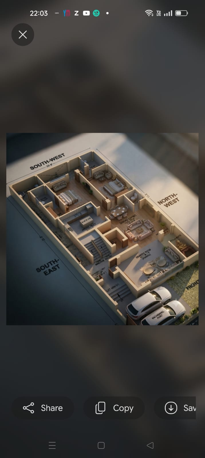 3D Floor Plan Isometric View