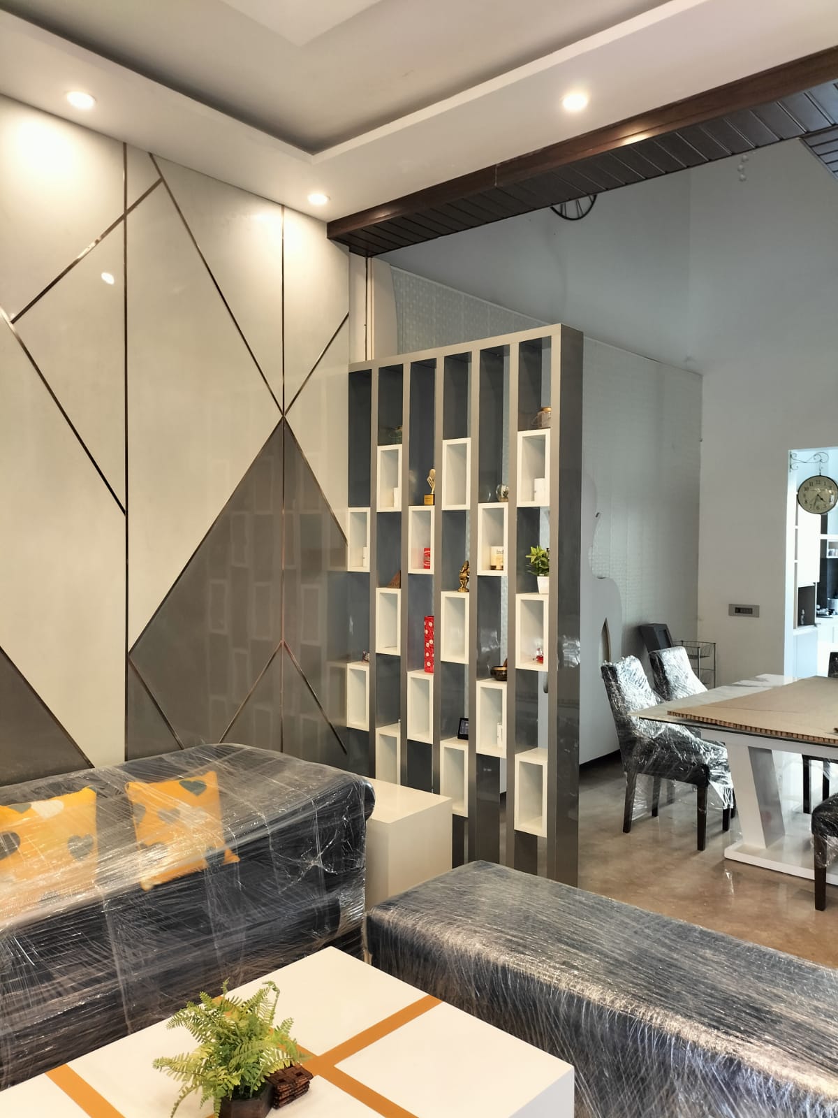 Modern Living Partition & Dining Area