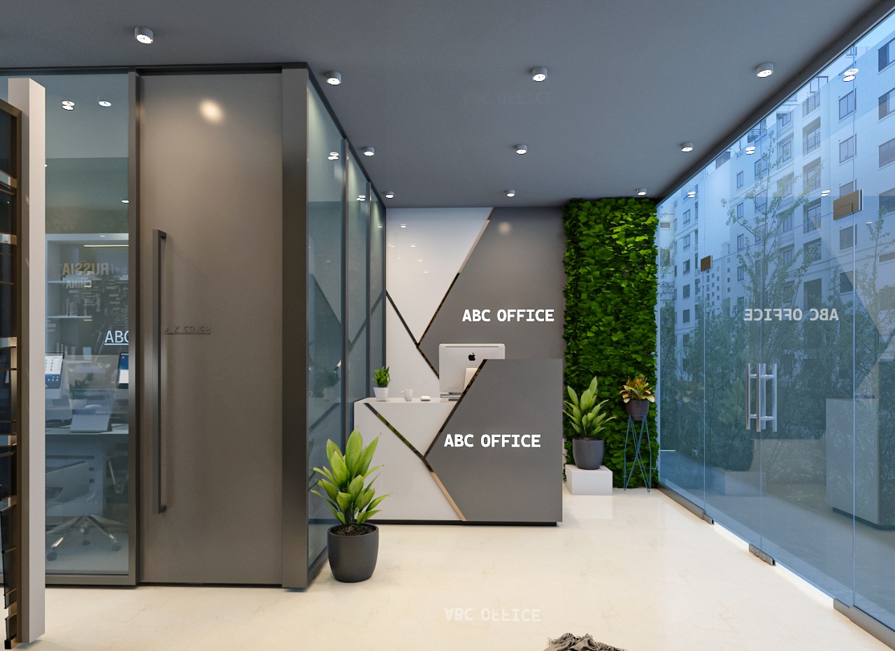 Modern Commercial Reception Lobby